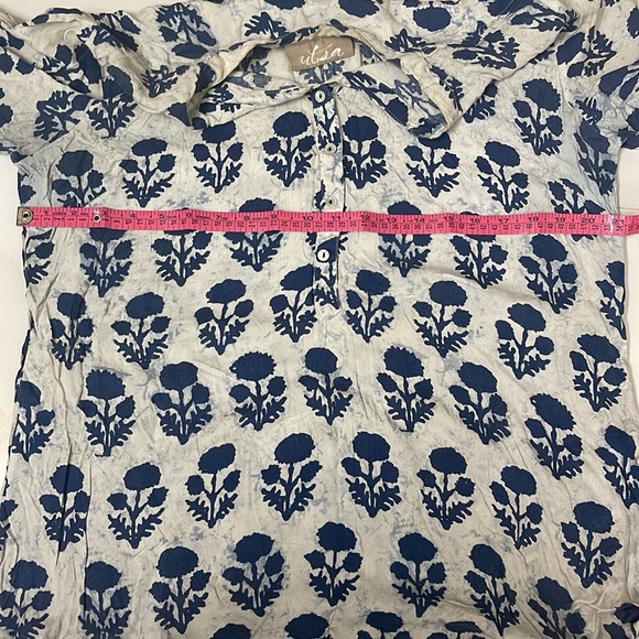 A beautiful indigo full sleeved shirt kurta - Picture 6 of 6